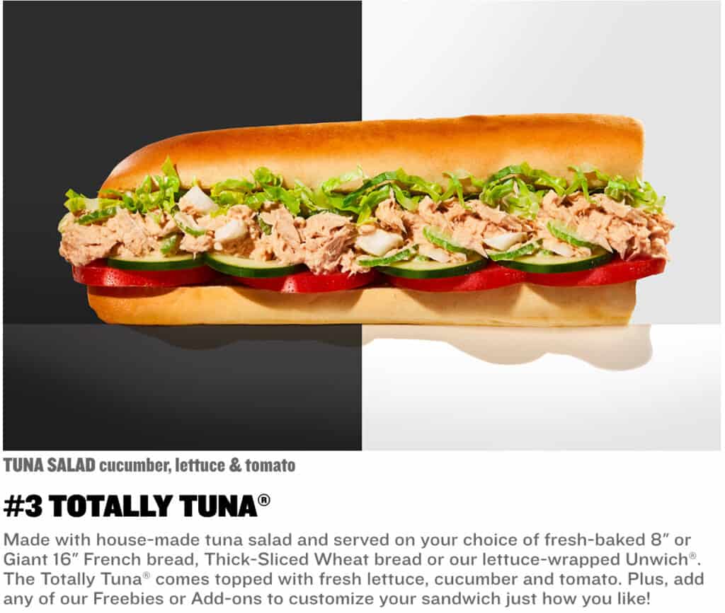 Jimmy Johns tuna sandwich